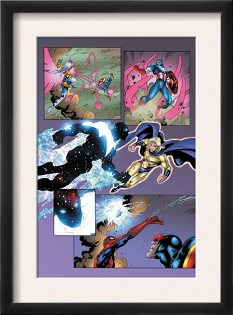 New Thunderbolts #14 Group: Photon, Sentry, Captain America And Songbird by Tom Grummett Pricing Limited Edition Print image