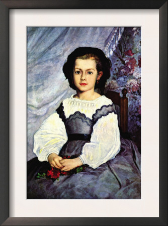 Portrait Of Mademoiselle Romaine Lancaux by Pierre-Auguste Renoir Pricing Limited Edition Print image