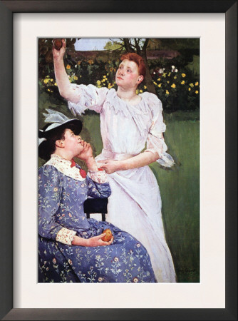 Young Woman Picking Fruit by Mary Cassatt Pricing Limited Edition Print image