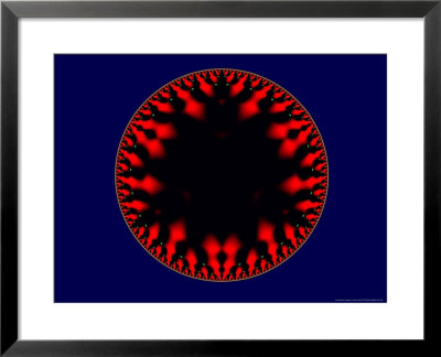 Abstract Circular Graphic On Navy Blue Background by Albert Klein Pricing Limited Edition Print image