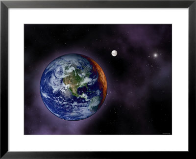 In This Artist's Visualization, The Earth Is Shown At The Outer Edges Of The Known Solar System by Stocktrek Images Pricing Limited Edition Print image
