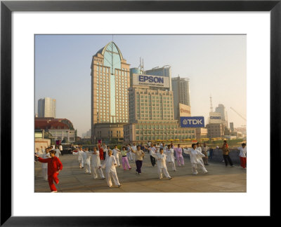 Morning Exercise, The Bund, Huangpu, Shanghai, China by Jochen Schlenker Pricing Limited Edition Print image