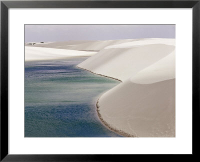 Lagoa Azul (Blue Lagoon) And Sand Dunes, Parque Nacional Dos Lencois Maranhenses, Brazil by Marco Simoni Pricing Limited Edition Print image