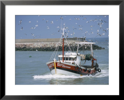Fishing Boat Returning From Fishing, Deauville, Normandy, France by Guy Thouvenin Pricing Limited Edition Print image