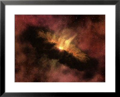 Young Star Surrounded By A Dusty Protoplanetary Disk by Stocktrek Images Pricing Limited Edition Print image