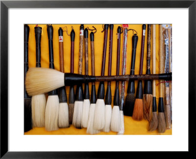 Brushes At A Chinese Street Market, China by Bruce Behnke Pricing Limited Edition Print image