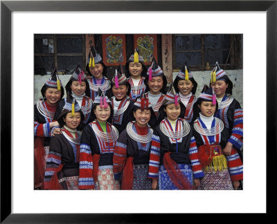 Tip-Top Miao Girls In Traditional Costume, China by Keren Su Pricing Limited Edition Print image