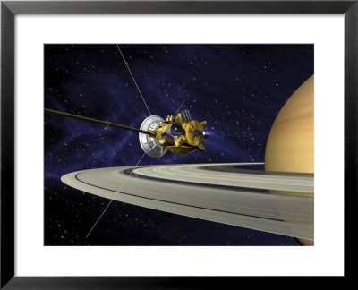 Artists Concept Of Cassini During The Saturn Orbit Insertion Maneuver by Stocktrek Images Pricing Limited Edition Print image