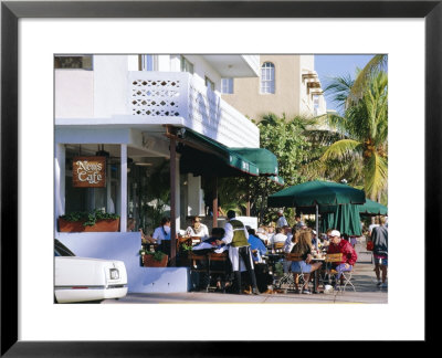 News Cafe On Ocean Drive, South Beach, Miami Beach, Florida, Usa by Amanda Hall Pricing Limited Edition Print image