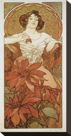 The Precious Stones: Le Rubis by Alphonse Mucha Pricing Limited Edition Print image