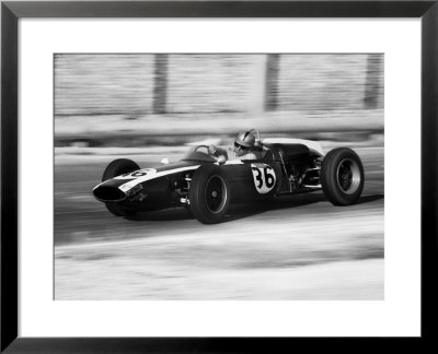 Pilot Driving A Racing Car In A Race by A. Villani Pricing Limited Edition Print image
