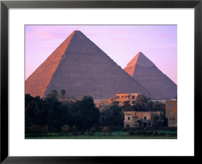 Pyramids Of Giza From North East At Sunrise, Giza, Egypt by John Elk Iii Pricing Limited Edition Print image