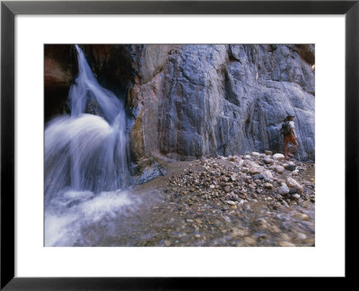 River Guide Escapes The Heat Next To A Waterfall by Bill Hatcher Pricing Limited Edition Print image
