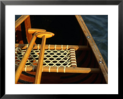 Wooden Paddles Inside A Canoe, California by Kate Thompson Pricing Limited Edition Print image
