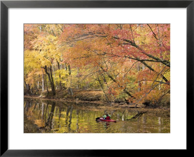 Woman Kayaking Down The Chesapeake And Ohio Canal National Park by Skip Brown Pricing Limited Edition Print image