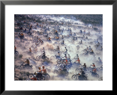 Motorcyclists Racing 75 Miles Cross Country Through Mojave Desert by Bill Eppridge Pricing Limited Edition Print image