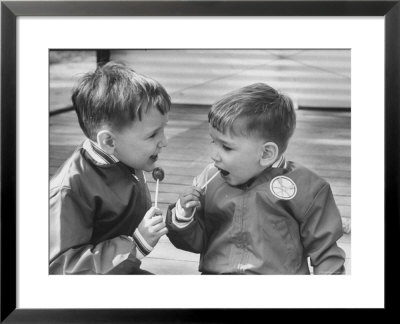 Two Boys With Lollipops by Nina Leen Pricing Limited Edition Print image
