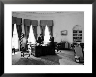 President John F. Kennedy In Oval Office With Brother, Attorney General Robert F. Kennedy by Art Rickerby Pricing Limited Edition Print image