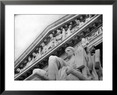 Guardian Of Law, Statue Created By Sculptor James Earle Fraser Outside The Supreme Court Building by Margaret Bourke-White Pricing Limited Edition Print image