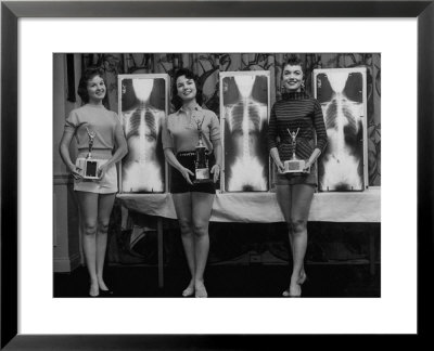 Winning Models Marianne Baba, Lois Conway And Ruth Swensen During A Chiropractor Beauty Contest by Wallace Kirkland Pricing Limited Edition Print image