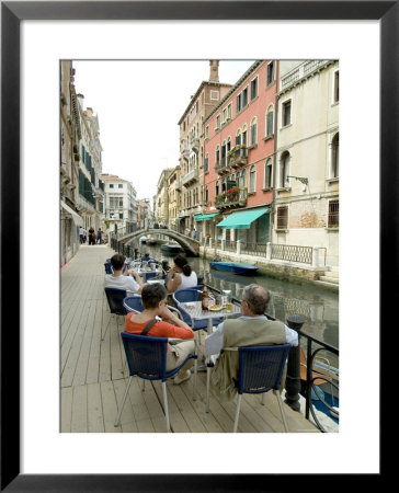Canalside Cafe, Venice, Veneto, Italy by Ethel Davies Pricing Limited Edition Print image