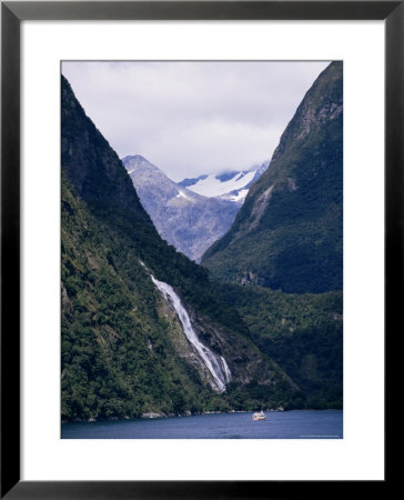 Mount Pembroke, Harrison Cove, Bowen Falls, Milford Sound, Otago, South Island, New Zealand by Ken Gillham Pricing Limited Edition Print image