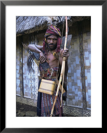 Abui Tribal Headhunter In Warrior Dress, Alor Island, Eastern Area, Indonesia, Southeast Asia by Alison Wright Pricing Limited Edition Print image