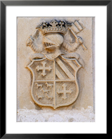 Medieval Coat Of Arms, Chateau Carignan, Premieres Cotes De Bordeaux, France by Per Karlsson Pricing Limited Edition Print image