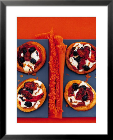 Tartlets With Mozzarella, Dried Tomatoes And Olives by Steve Baxter Pricing Limited Edition Print image