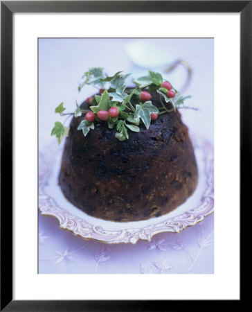 English Christmas Pudding On Silver Plate by David Loftus Pricing Limited Edition Print image