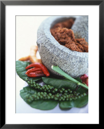 Curry Paste In A Mortar And Assorted Spices by Peter Medilek Pricing Limited Edition Print image