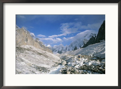 A Man Hiking On Snow And Ice In Charakusa Valley, Karakoram by Jimmy Chin Pricing Limited Edition Print image