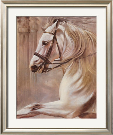 White Horse In Stall by Rumi Pricing Limited Edition Print image