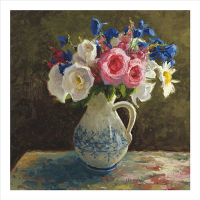 Bouquet In Spanish Jug I by Shirley Novak Pricing Limited Edition Print image