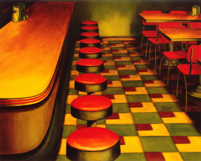 Wanda's Diner by Red Rohall Pricing Limited Edition Print image