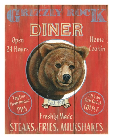 Grizzly Rock Diner by Lesley Hallas Pricing Limited Edition Print image