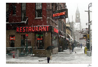 Waverly Restaurant, Winter by Igor Maloratsky Pricing Limited Edition Print image