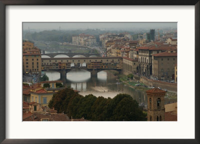 Aerial View Of Ponte Vecchio, Florence, Italy by Keith Levit Pricing Limited Edition Print image