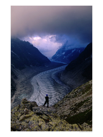 Looking Down Mer De Glace, Chamonix Valley, Rhone-Alpes, France by Gareth Mccormack Pricing Limited Edition Print image
