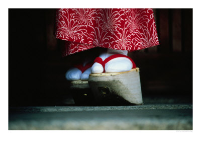 Traditional Geta (Wooden Sandals), Kyoto, Kinki, Japan, by Frank Carter Pricing Limited Edition Print image