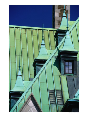 Chateau-Style Copper Roof Of Government Building On Place De La Gare, Quebec City, Canada by Kevin Levesque Pricing Limited Edition Print image