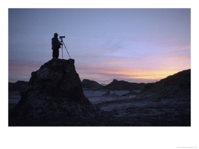A Photographer On An Early Morning Shoot In The Atacama Desert by Joel Sartore Pricing Limited Edition Print image