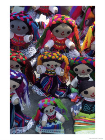 Dolls Made By Queretaro Indigenous, Mexico by Jeff Greenberg Pricing Limited Edition Print image