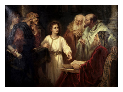 Christ In The Temple Among The Doctors by Heinrich Hofmann Pricing Limited Edition Print image