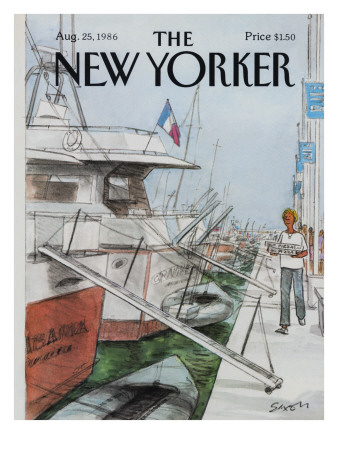 The New Yorker Cover - August 25, 1986 by Charles Saxon Pricing Limited Edition Print image