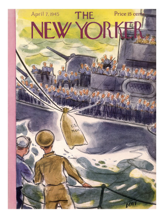 The New Yorker Cover - April 7, 1945 by Leonard Dove Pricing Limited Edition Print image