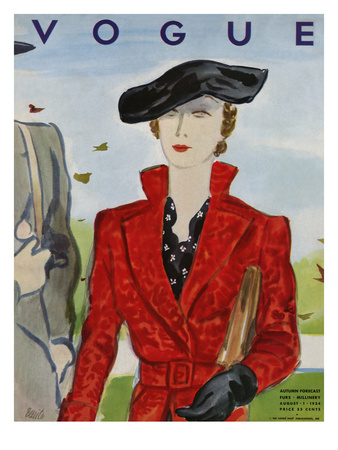 Vogue Cover - August 1934 by Eduardo Garcia Benito Pricing Limited Edition Print image