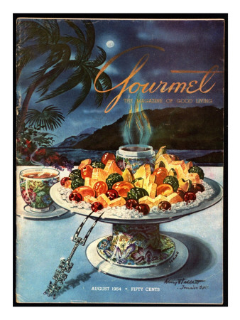 Gourmet Cover - August 1954 by Henry Stahlhut Pricing Limited Edition Print image