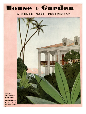 House & Garden Cover - November 1930 by André E. Marty Pricing Limited Edition Print image
