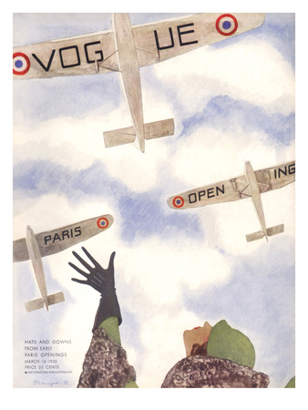 Vogue Cover - March 1932 by Pierre Mourgue Pricing Limited Edition Print image